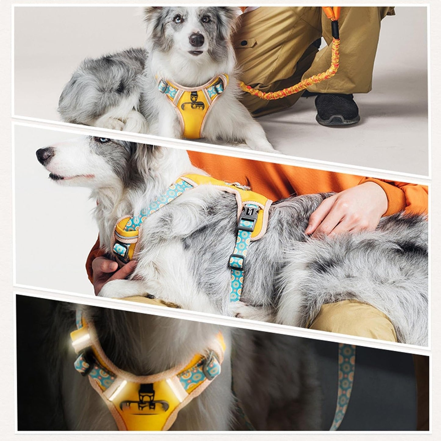 SET DE PASEO REFLECTANTE "SOFT-GRIP" ANTITIRONES