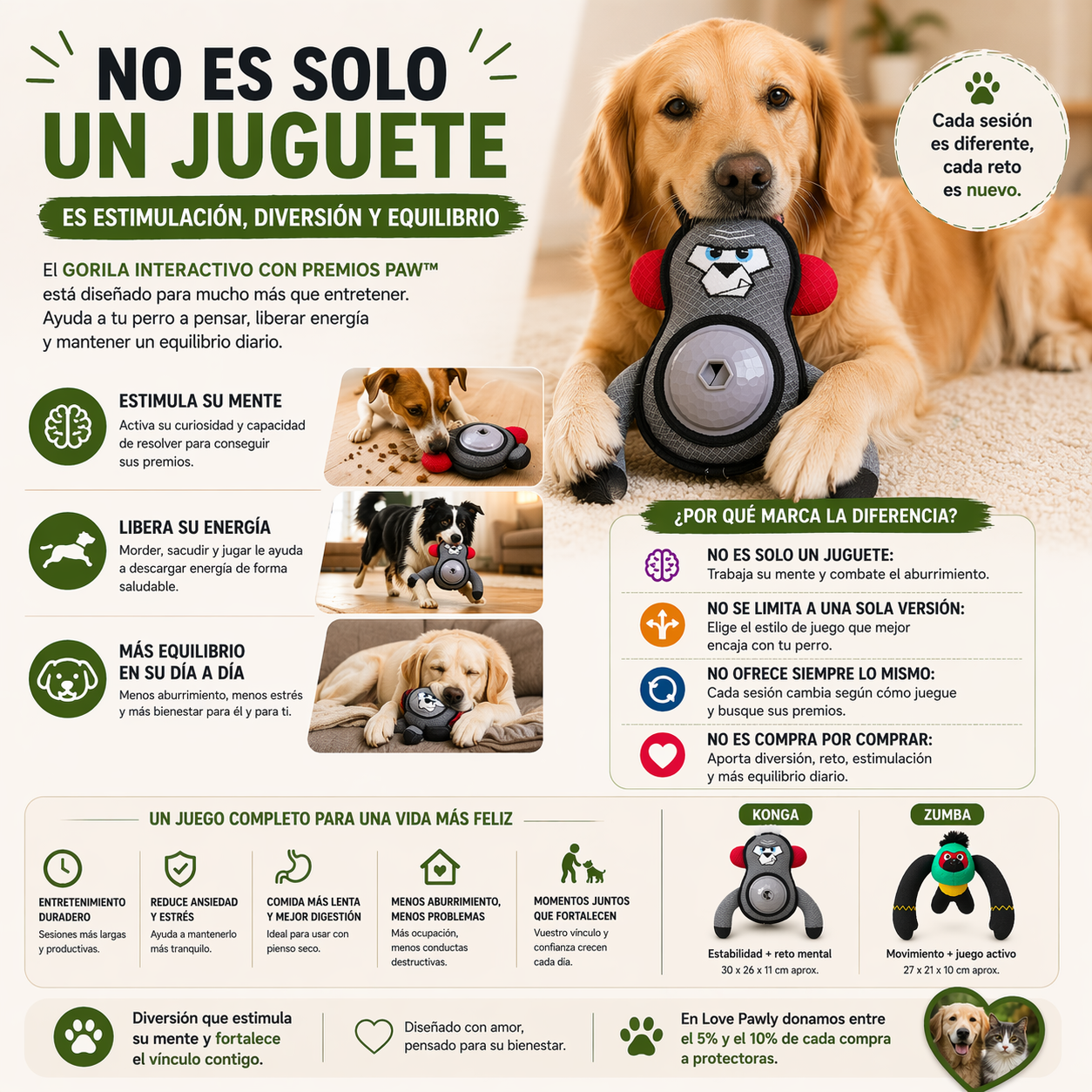 GORILA INTERACTIVO CON PREMIOS PAW™