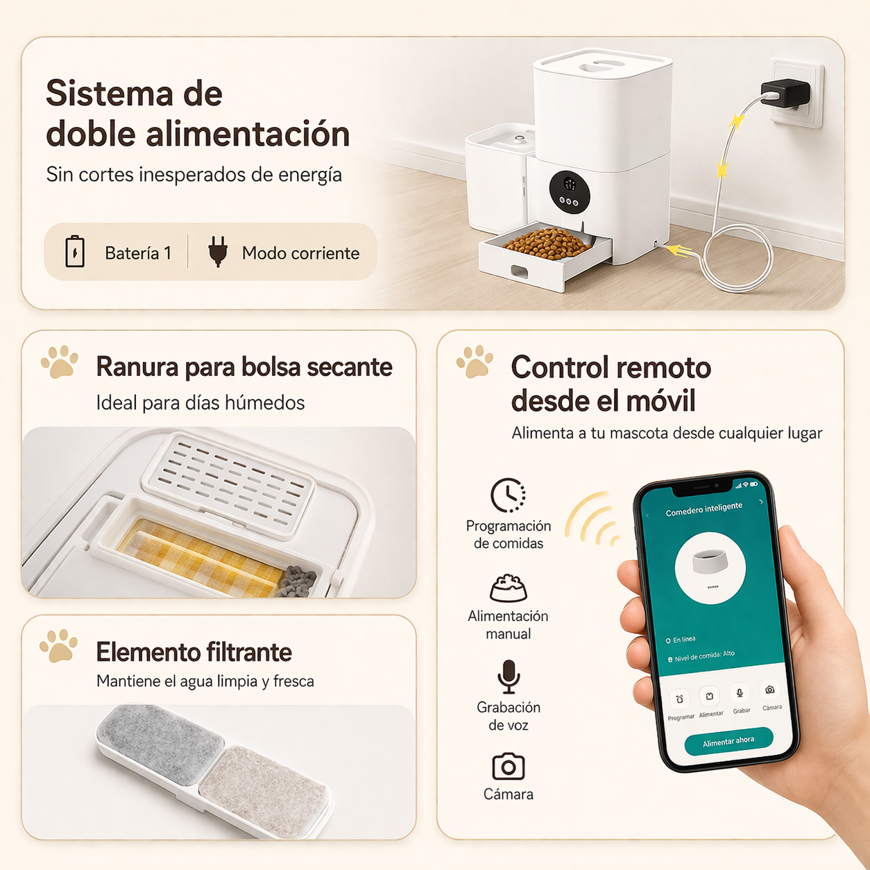 COMEDERO VISION 2 EN 1 PAW™