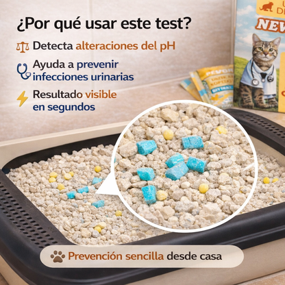 TEST DE SALUD PARA ARENERO - DETECTOR PREVENTIVO DE SANGRE Y PH