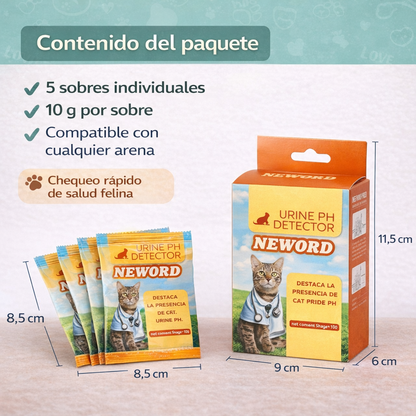 TEST DE SALUD PARA ARENERO - DETECTOR PREVENTIVO DE SANGRE Y PH