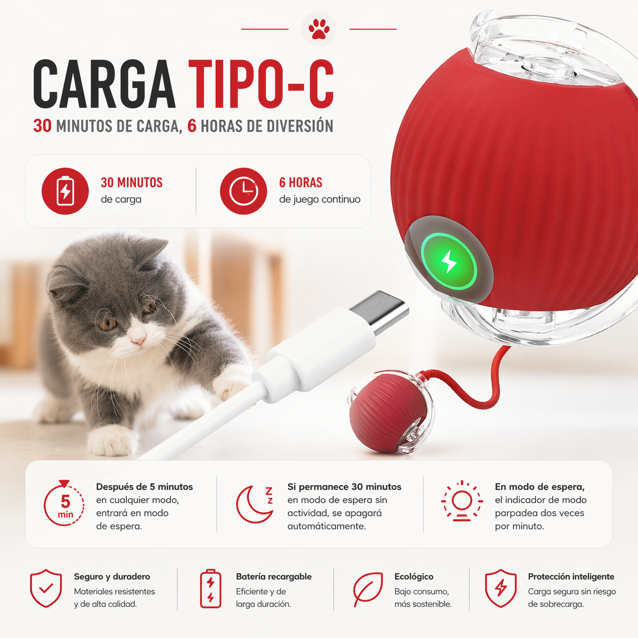 PELOTA INTELIGENTE CAZA PAW™