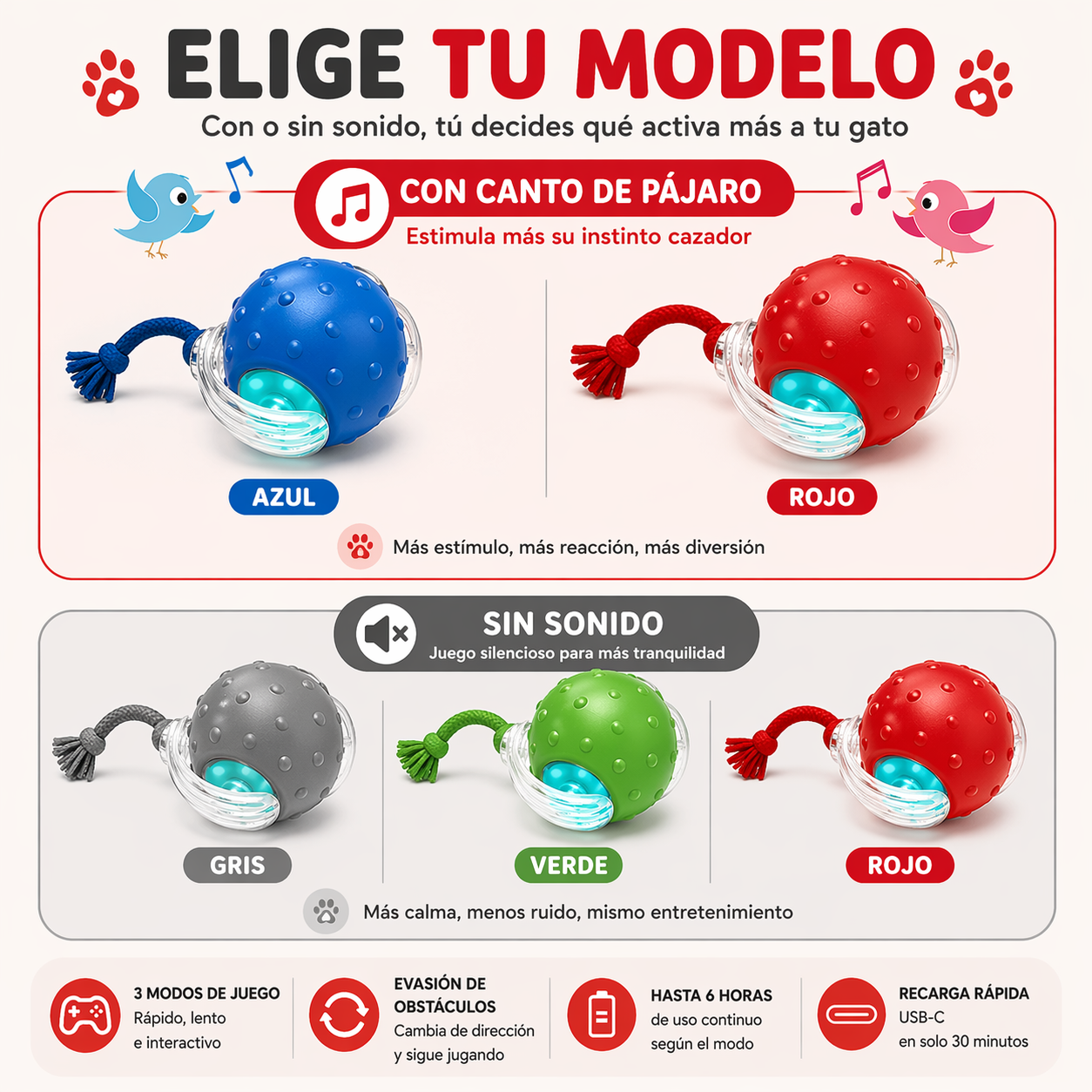 PELOTA INTELIGENTE CAZA PAW™