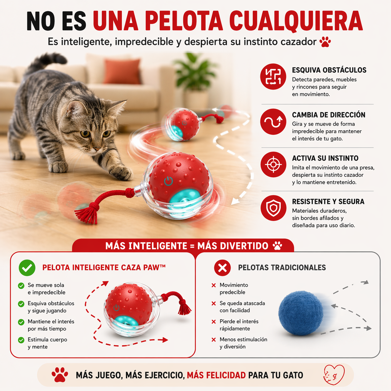 PELOTA INTELIGENTE CAZA PAW™