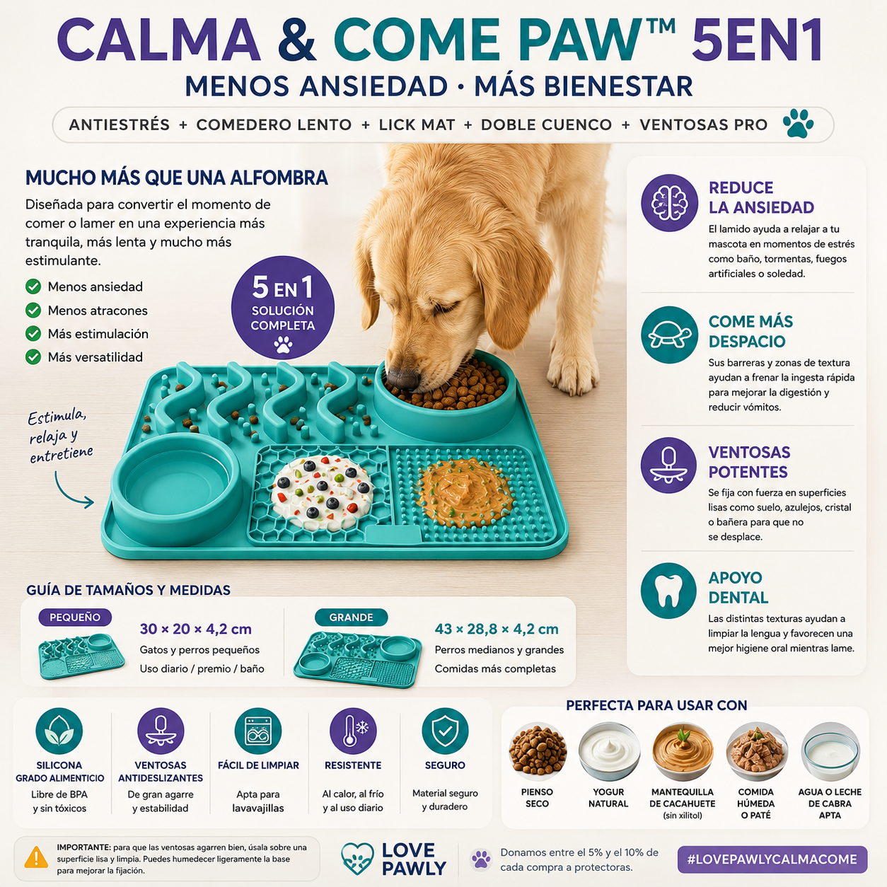 COMEDERO CALMA & COME PAW™ 5EN1
