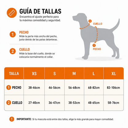 ARNÉS ANTITIRONES CONTROL TOTAL PAW™