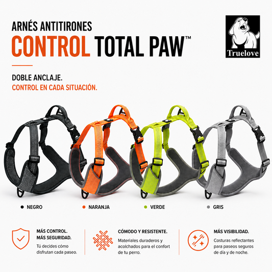 ARNÉS ANTITIRONES CONTROL TOTAL PAW™