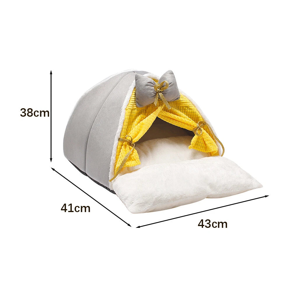 REFUGIO CUEVA SUAVE PARA GATOS Y PERROS PEQUEÑOS CON LAZO