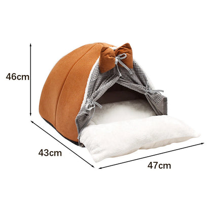 REFUGIO CUEVA SUAVE PARA GATOS Y PERROS PEQUEÑOS CON LAZO