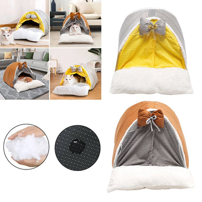 REFUGIO CUEVA SUAVE PARA GATOS Y PERROS PEQUEÑOS CON LAZO