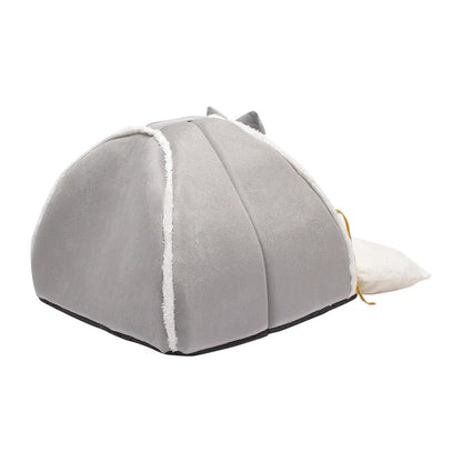 REFUGIO CUEVA SUAVE PARA GATOS Y PERROS PEQUEÑOS CON LAZO