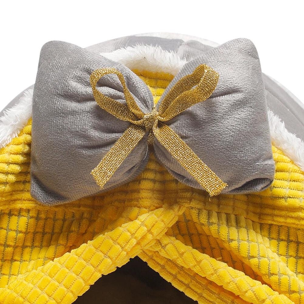 REFUGIO CUEVA SUAVE PARA GATOS Y PERROS PEQUEÑOS CON LAZO