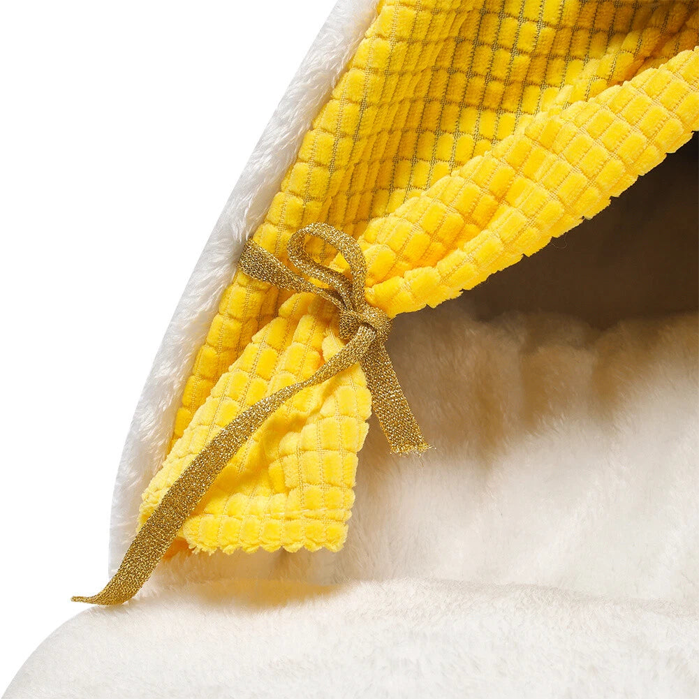 REFUGIO CUEVA SUAVE PARA GATOS Y PERROS PEQUEÑOS CON LAZO