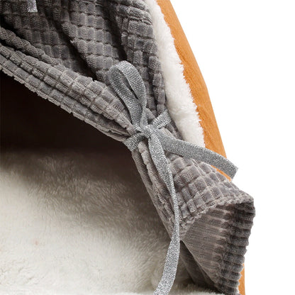 REFUGIO CUEVA SUAVE PARA GATOS Y PERROS PEQUEÑOS CON LAZO