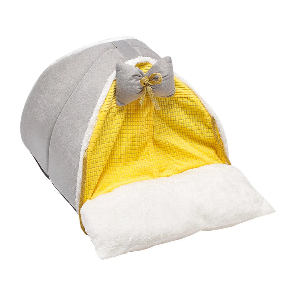 REFUGIO CUEVA SUAVE PARA GATOS Y PERROS PEQUEÑOS CON LAZO